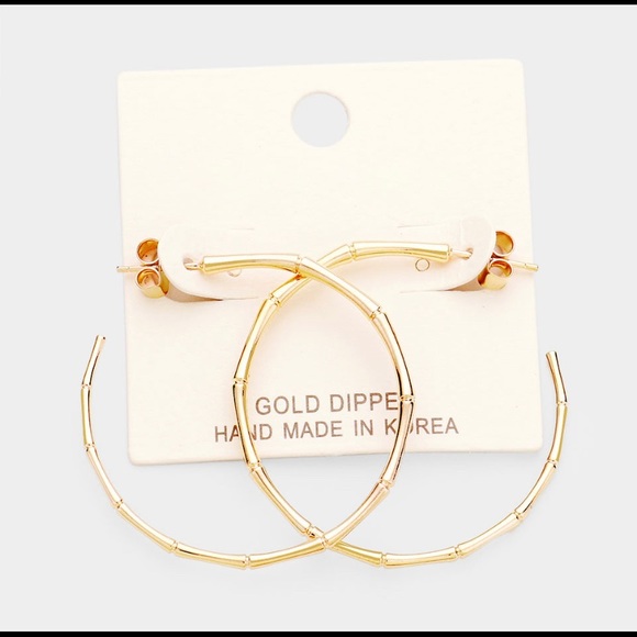 Jewelry - ‼️SOLD‼️. Gold Hoop Earrings. New.